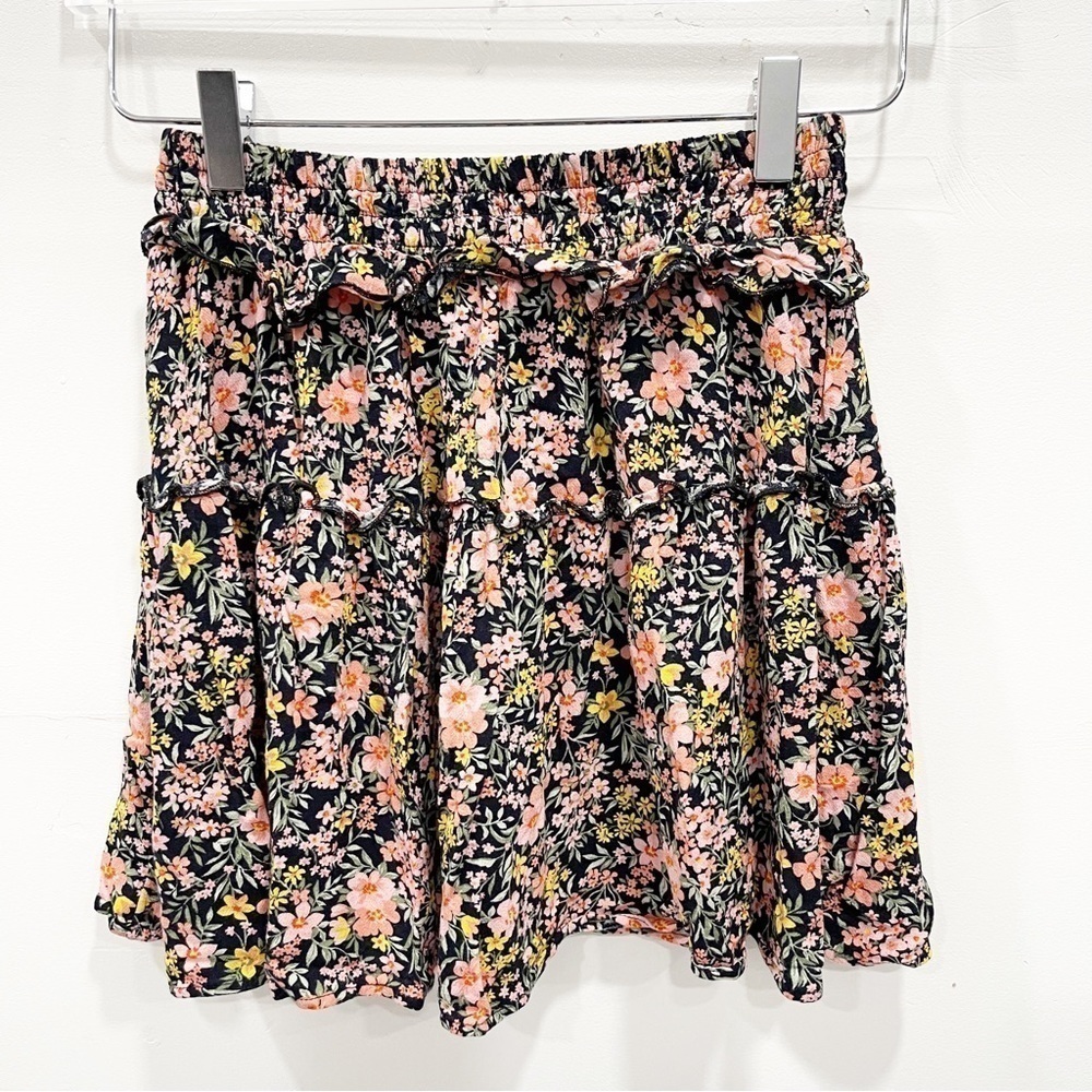 American Eagle Smocked Tiered Floral Mini Skirt Size XS